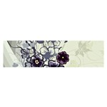 Purple Flower Art Satin Scarf (Oblong)