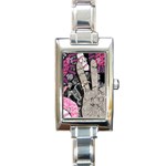 Peace Hand Art Rectangle Italian Charm Watch