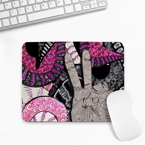 Peace Hand Art Small Mousepad from ArtsNow.com Front
