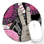 Peace Hand Art Round Mousepad