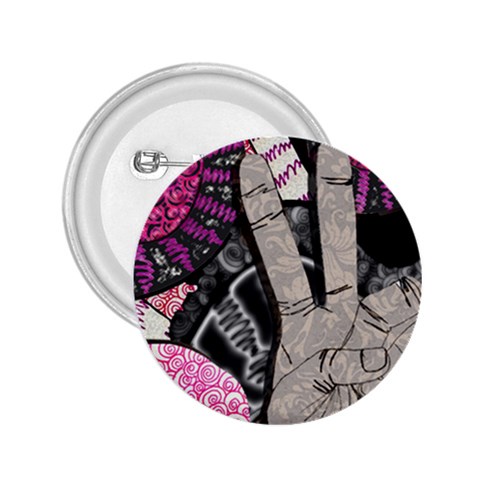 Peace Hand Art 2.25  Button from ArtsNow.com Front