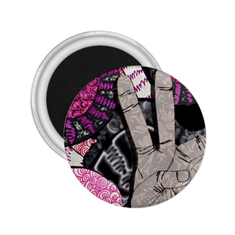 Peace Hand Art 2.25  Magnet from ArtsNow.com Front
