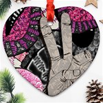 Peace Hand Art Ornament (Heart)