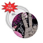 Peace Hand Art 2.25  Button (10 pack)