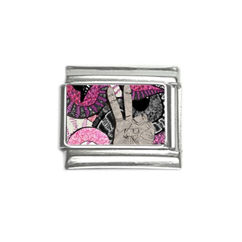 Peace Hand Art Italian Charm (9mm) from ArtsNow.com Front