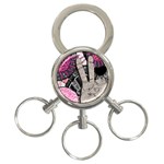 Peace Hand Art 3-Ring Key Chain