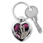 Peace Hand Art Key Chain (Heart)