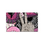 Peace Hand Art Sticker (Rectangular)