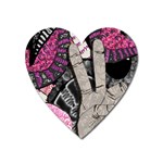 Peace Hand Art Magnet (Heart)