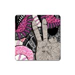 Peace Hand Art Magnet (Square)