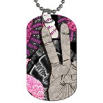 Peace Hand Art Dog Tag (One Side)