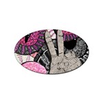 Peace Hand Art Sticker Oval (10 pack)