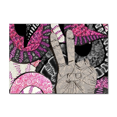 Peace Hand Art Sticker A4 (100 pack) from ArtsNow.com Front