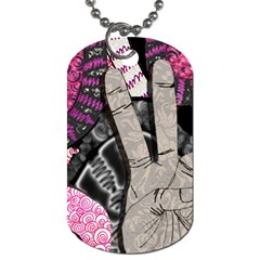 Peace Hand Art Dog Tag (Two Sides) from ArtsNow.com Back