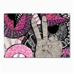 Peace Hand Art Postcard 4 x 6  (Pkg of 10)