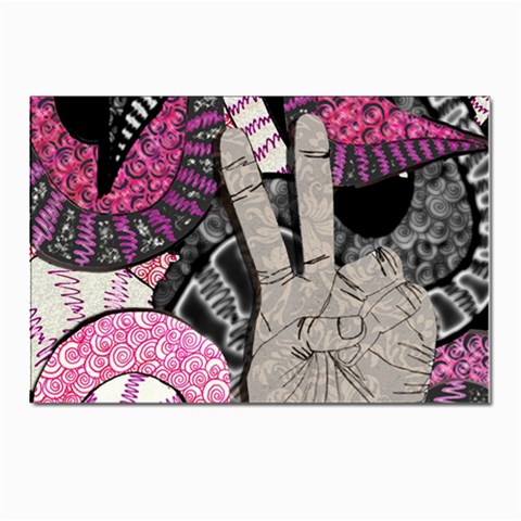 Peace Hand Art Postcards 5  x 7  (Pkg of 10) from ArtsNow.com Front