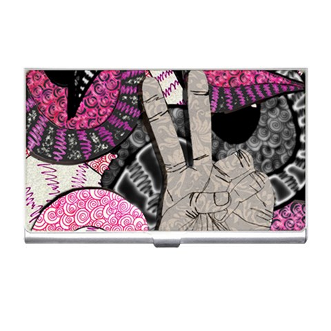 Peace Hand Art Business Card Holder from ArtsNow.com Front