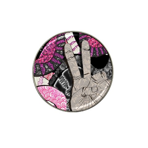 Peace Hand Art Hat Clip Ball Marker (10 pack) from ArtsNow.com Front