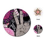 Peace Hand Art Playing Cards (Round)