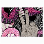 Peace Hand Art Large Glasses Cloth