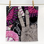 Peace Hand Art Face Towel