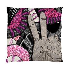 Peace Hand Art Standard Cushion Case (Two Sides) from ArtsNow.com Front