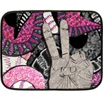 Peace Hand Art Fleece Blanket (Mini)