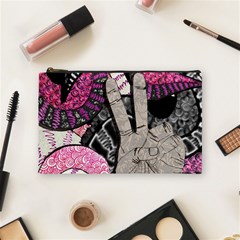 Peace Hand Art Cosmetic Bag (Medium) from ArtsNow.com Front