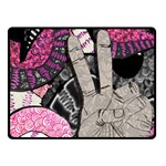 Peace Hand Art Fleece Blanket (Small)