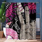 Peace Hand Art Shower Curtain 60  x 72  (Medium)
