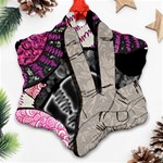 Peace Hand Art Snowflake Ornament (Two Sides)