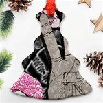 Peace Hand Art Christmas Tree Ornament (Two Sides)