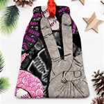 Peace Hand Art Bell Ornament (Two Sides)