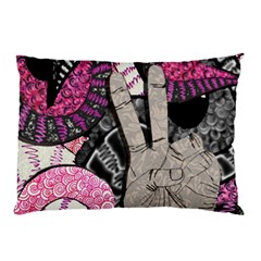 Peace Hand Art Pillow Case (Two Sides) from ArtsNow.com Back