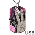 Peace Hand Art Dog Tag USB Flash (One Side)