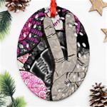 Peace Hand Art Oval Filigree Ornament (Two Sides)