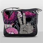 Peace Hand Art Messenger Bag