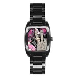 Peace Hand Art Stainless Steel Barrel Watch