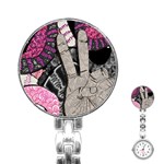 Peace Hand Art Stainless Steel Nurses Watch