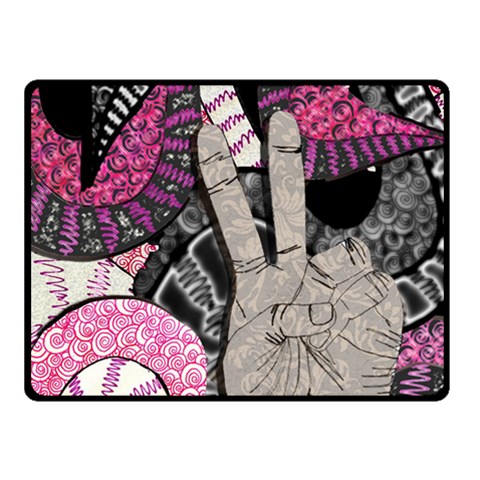 Peace Hand Art Double Sided Fleece Blanket (Small) from ArtsNow.com 45 x34  Blanket Front