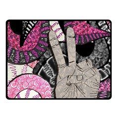 Peace Hand Art Double Sided Fleece Blanket (Small) from ArtsNow.com 45 x34  Blanket Front