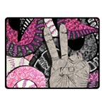 Peace Hand Art Double Sided Fleece Blanket (Small)