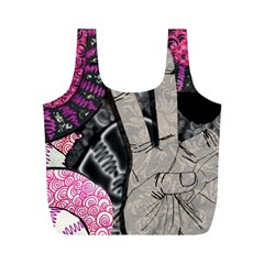 Peace Hand Art Full Print Recycle Bag (M) from ArtsNow.com Back