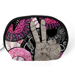 Peace Hand Art Accessory Pouch (Medium) from ArtsNow.com Back