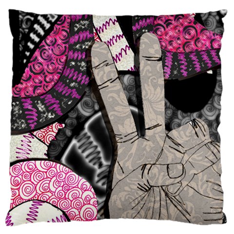Peace Hand Art Standard Flano Cushion Case (Two Sides) from ArtsNow.com Front