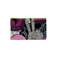 Peace Hand Art Cosmetic Bag (XS) from ArtsNow.com Front