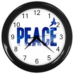 Peace Bird Wall Clock (Black)