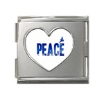 Peace Bird Mega Link Heart Italian Charm (18mm)