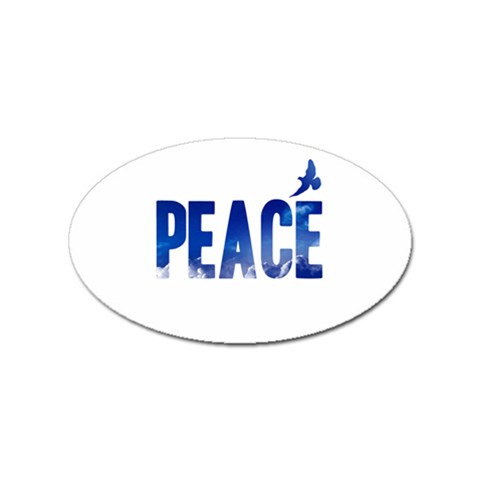 Peace Bird Sticker (Oval) from ArtsNow.com Front