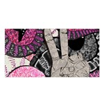 Peace Hand Art Satin Shawl